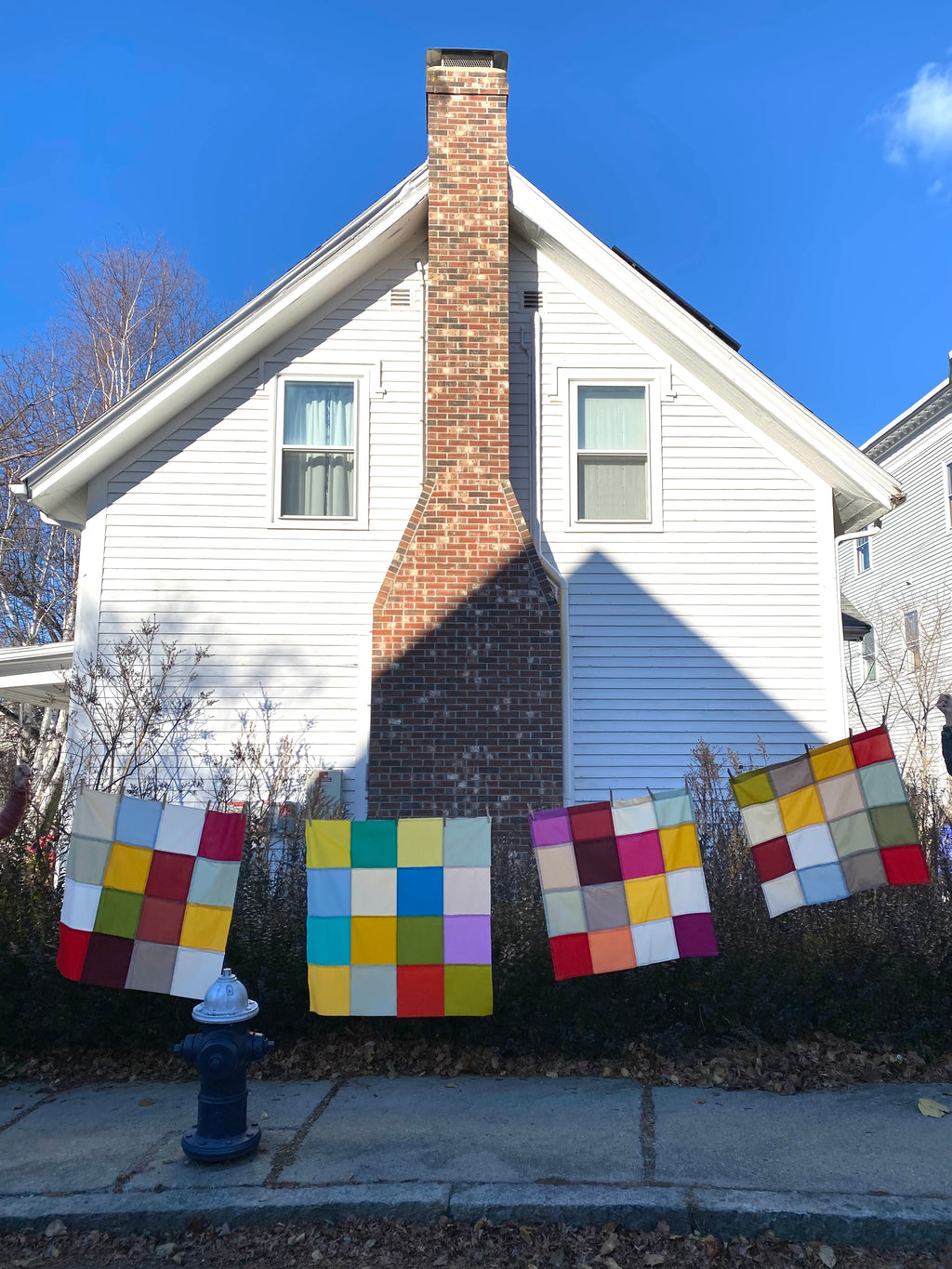 Custom patchwork curtains