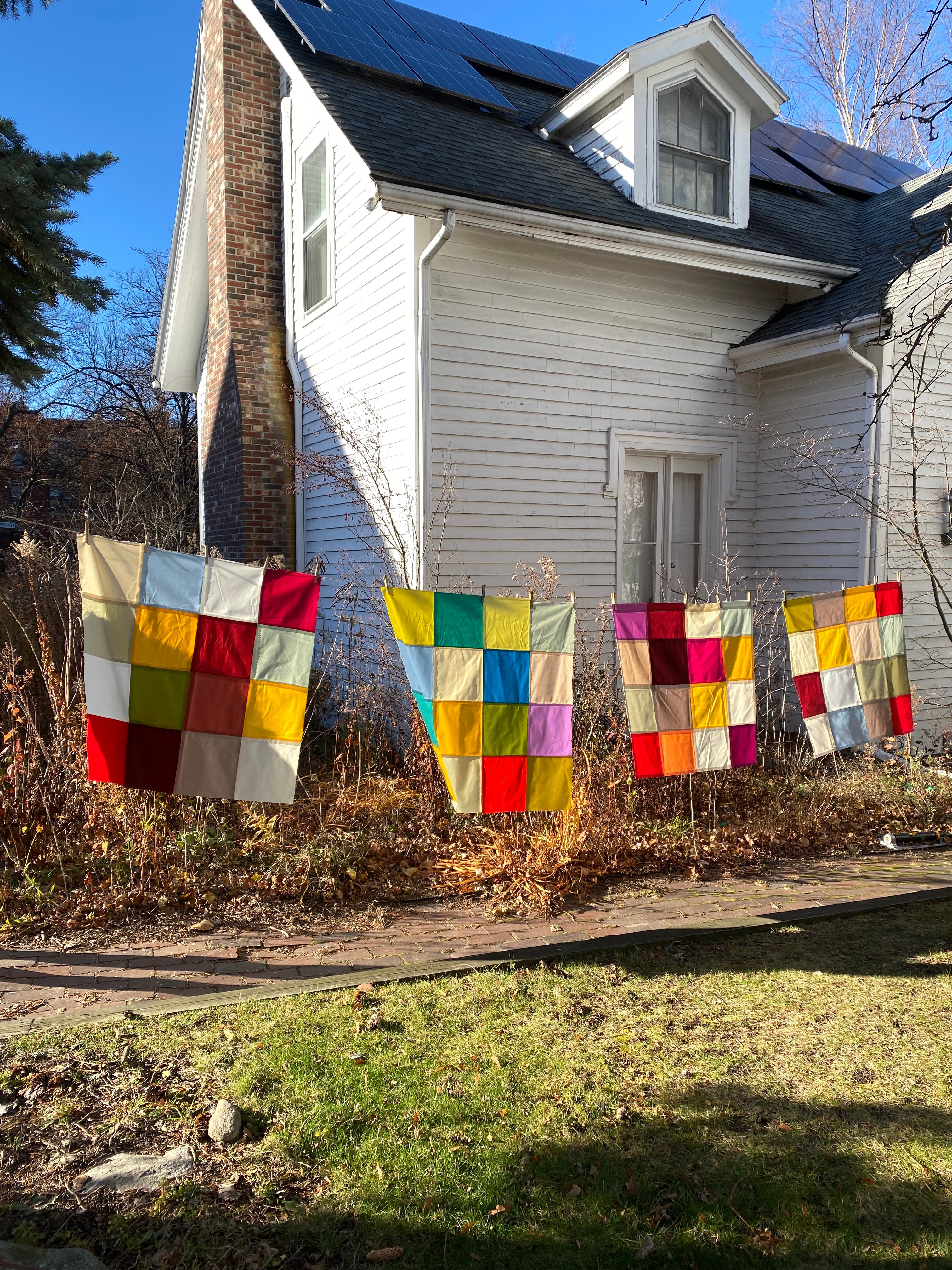 Custom patchwork curtains