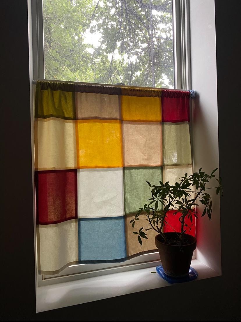 Handmade patchwork curtains